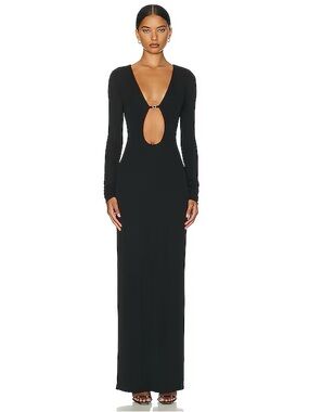 Helsa Matte Jersey Cutout Dress Size XXS